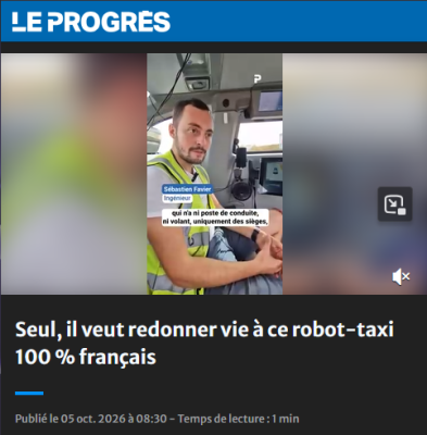 Le Progrès - Robot Taxi